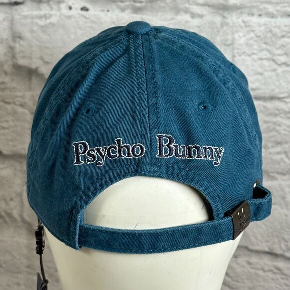 Psycho Bunny Navy Blue Baseball Cap Men's Adjustable Hat NWT Low Profile O/S - Picture 6 of 12